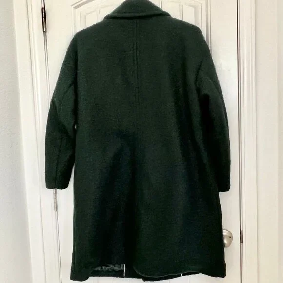 BCBGeneration Women's Double Breasted 4-Button Boucle Peacoat in Emerald Size 1x - Picture 9 of 12